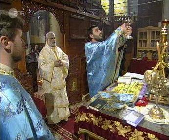 Erhebung von Leib und Blut Christi durch Priester JULIAN