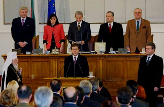 im Parlament: ZEUGE beim Amtseid des Staatspraesidenten GEORGI PARVANOV