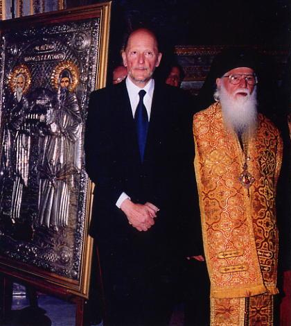 P.M. SIMEON SAKSKOBURGGOTSKI (of Saxe-Coburg-Gotha) and Bulgarian Orthodox Metropolitan SIMEON in Rome